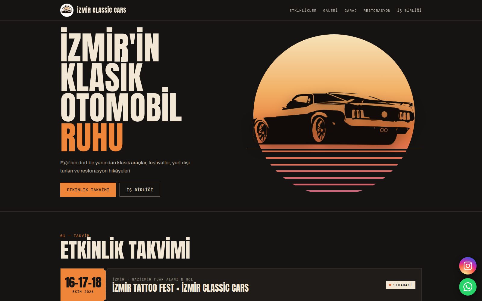 İzmir Classic Cars — Canlı proje