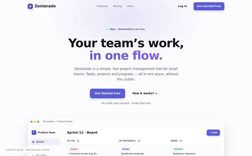 Zentarado — Concept work